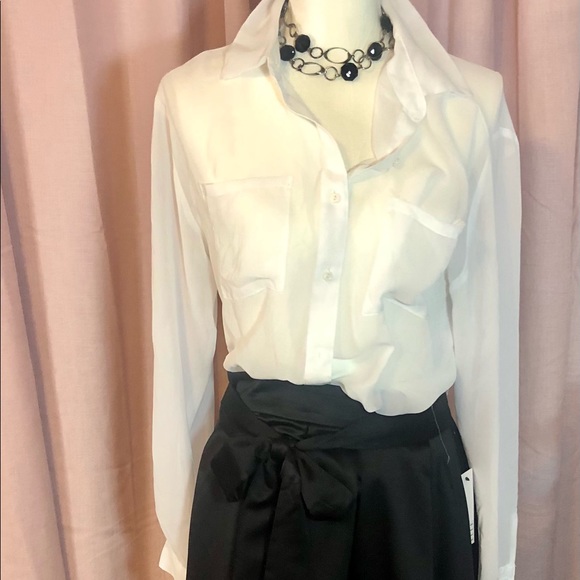 NWT - Elle - Black High-Low Satin-Feel - MIDI Skirt - Size Large - Picture 2 of 10